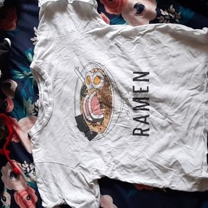 White t-shirt with ramen,XS, Local Lab